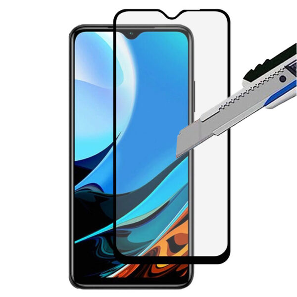 Folie COMANDO Ultra Thin Proof compatibila cu Xiaomi Redmi 9, Rezistenta ridicata la socuri, Acoperire completa a ecranului, Lipici adeziv pe intreaga suprafata, 0,3 mm, Cadru negru - 2