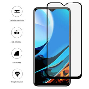 Folie COMANDO Ultra Thin Proof compatibila cu Xiaomi Redmi 9, Rezistenta ridicata la socuri, Acoperire completa a ecranului, Lipici adeziv pe intreaga suprafata, 0,3 mm, Cadru negru - 3