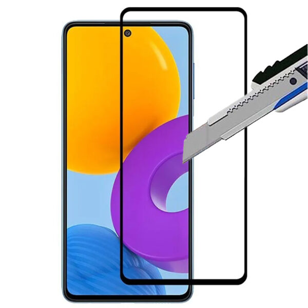 Folie COMANDO Ultra Thin Proof compatibila cu Samsung Galaxy M52 5G, Rezistenta ridicata la socuri, Acoperire completa a ecranului, Lipici adeziv pe intreaga suprafata, 0,3 mm, Cadru negru - 2