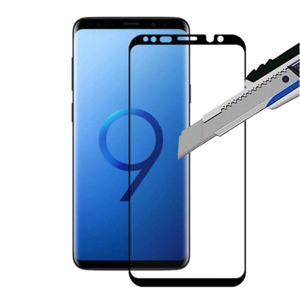 Folie COMANDO Ultra Thin Proof compatibila cu Samsung Galaxy S9, Rezistenta ridicata la socuri, Acoperire completa a ecranului, Lipici adeziv pe intreaga suprafata, 0,3 mm, Cadru negru - 2