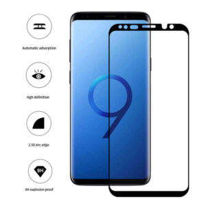 Folie COMANDO Ultra Thin Proof compatibila cu Samsung Galaxy S9, Rezistenta ridicata la socuri, Acoperire completa a ecranului, Lipici adeziv pe intreaga suprafata, 0,3 mm, Cadru negru - 3