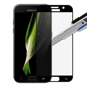 Folie COMANDO Ultra Thin Proof compatibila cu Samsung Galaxy J7 (2017), Rezistenta ridicata la socuri, Acoperire completa a ecranului, Lipici adeziv pe intreaga suprafata, 0,3 mm, Cadru negru - 2