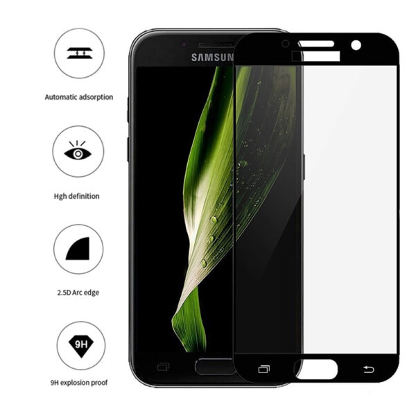 Folie COMANDO Ultra Thin Proof compatibila cu Samsung Galaxy J7 (2017), Rezistenta ridicata la socuri, Acoperire completa a ecranului, Lipici adeziv pe intreaga suprafata, 0,3 mm, Cadru negru - 3