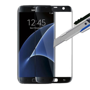 Folie COMANDO Ultra Thin Proof compatibila cu Samsung Galaxy S6, Rezistenta ridicata la socuri, Acoperire completa a ecranului, Lipici adeziv pe intreaga suprafata, 0,3 mm, Cadru negru - 2