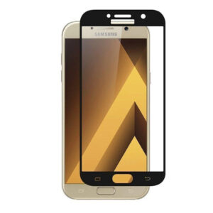 Folie COMANDO Ultra Thin Proof compatibila cu Samsung Galaxy A3 (2017), Rezistenta ridicata la socuri, Acoperire completa a ecranului, Lipici adeziv pe intreaga suprafata, 0,3 mm, Cadru negru