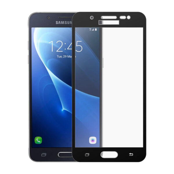 Folie COMANDO Ultra Thin Proof compatibila cu Samsung Galaxy J5 (2016), Rezistenta ridicata la socuri, Acoperire completa a ecranului, Lipici adeziv pe intreaga suprafata, 0,3 mm, Cadru negru