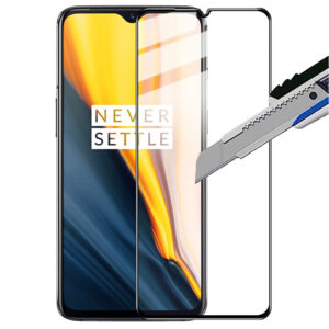 Folie COMANDO Ultra Thin Proof compatibila cu OnePlus 7T, Rezistenta ridicata la socuri, Acoperire completa a ecranului, Lipici adeziv pe intreaga suprafata, 0,3 mm, Cadru negru - 2