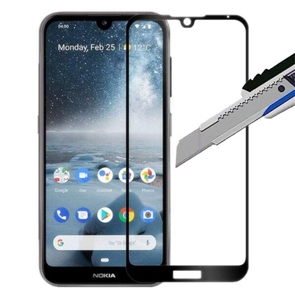 Folie COMANDO Ultra Thin Proof compatibila cu Nokia 3.2, Rezistenta ridicata la socuri, Acoperire completa a ecranului, Lipici adeziv pe intreaga suprafata, 0,3 mm, Cadru negru - 2