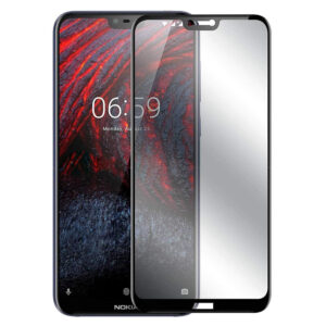 Folie COMANDO Ultra Thin Proof compatibila cu Nokia 6.1 Plus, Rezistenta ridicata la socuri, Acoperire completa a ecranului, Lipici adeziv pe intreaga suprafata, 0,3 mm, Cadru negru