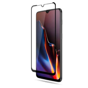 Folie COMANDO Ultra Thin Proof compatibila cu OnePlus 6T, Rezistenta ridicata la socuri, Acoperire completa a ecranului, Lipici adeziv pe intreaga suprafata, 0,3 mm, Cadru negru