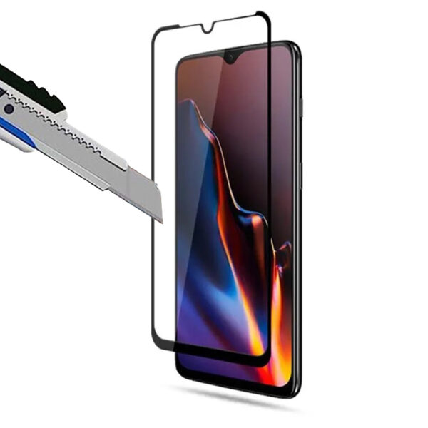 Folie COMANDO Ultra Thin Proof compatibila cu OnePlus 6T, Rezistenta ridicata la socuri, Acoperire completa a ecranului, Lipici adeziv pe intreaga suprafata, 0,3 mm, Cadru negru - 2