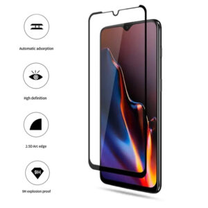 Folie COMANDO Ultra Thin Proof compatibila cu OnePlus 6T, Rezistenta ridicata la socuri, Acoperire completa a ecranului, Lipici adeziv pe intreaga suprafata, 0,3 mm, Cadru negru - 3