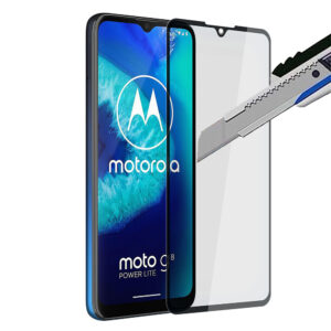 Folie COMANDO Ultra Thin Proof compatibila cu Motorola Moto G8 Power Lite, Rezistenta ridicata la socuri, Acoperire completa a ecranului, Lipici adeziv pe intreaga suprafata, 0,3 mm, Cadru negru - 2