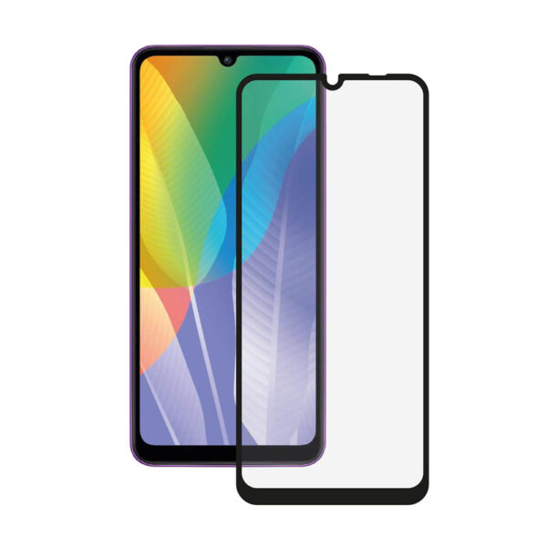 Folie COMANDO Ultra Thin Proof compatibila cu Huawei Y6P, Rezistenta ridicata la socuri, Acoperire completa a ecranului, Lipici adeziv pe intreaga suprafata, 0,3 mm, Cadru negru