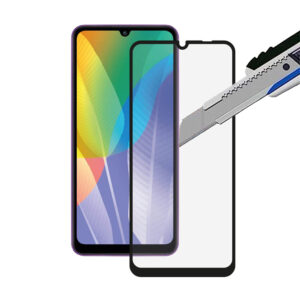 Folie COMANDO Ultra Thin Proof compatibila cu Huawei Y6P, Rezistenta ridicata la socuri, Acoperire completa a ecranului, Lipici adeziv pe intreaga suprafata, 0,3 mm, Cadru negru - 2