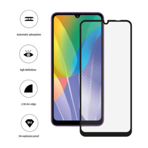 Folie COMANDO Ultra Thin Proof compatibila cu Huawei Y6P, Rezistenta ridicata la socuri, Acoperire completa a ecranului, Lipici adeziv pe intreaga suprafata, 0,3 mm, Cadru negru - 3