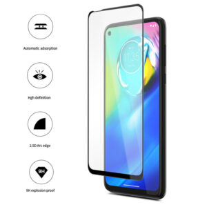 Folie COMANDO Ultra Thin Proof compatibila cu Motorola Moto G Power, Rezistenta ridicata la socuri, Acoperire completa a ecranului, Lipici adeziv pe intreaga suprafata, 0,3 mm, Cadru negru - 3