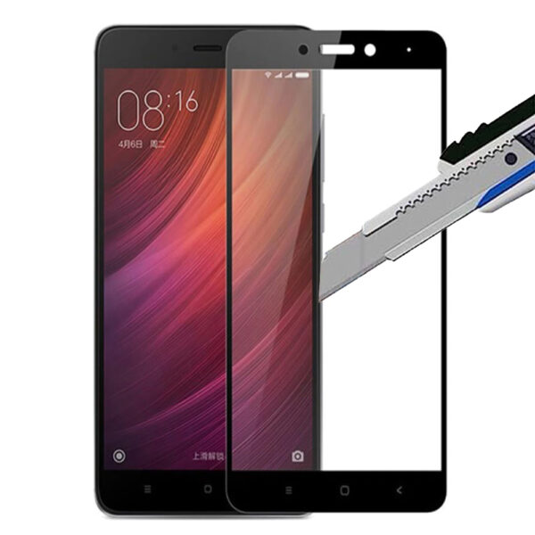 Folie COMANDO Ultra Thin Proof compatibila cu Xiaomi Redmi Note 4|Redmi Note 4x, Rezistenta ridicata la socuri, Acoperire completa a ecranului, Lipici adeziv pe intreaga suprafata, 0,3 mm, Cadru negru - 2