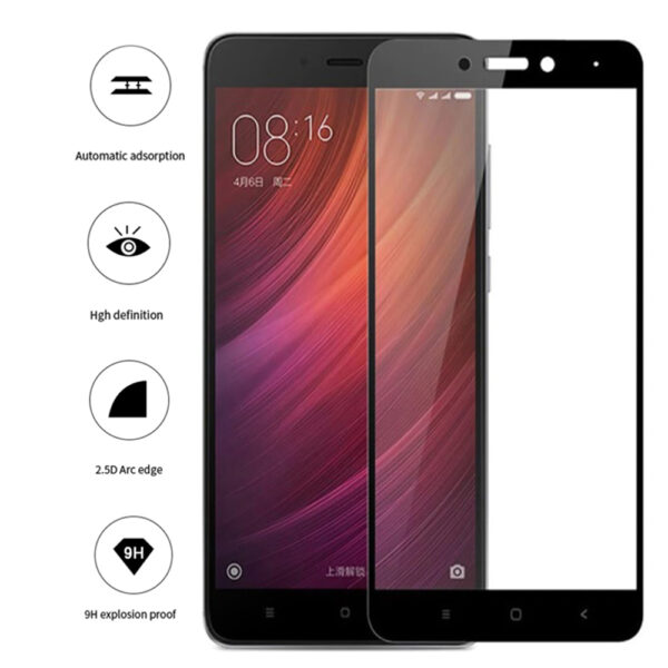 Folie COMANDO Ultra Thin Proof compatibila cu Xiaomi Redmi Note 4|Redmi Note 4x, Rezistenta ridicata la socuri, Acoperire completa a ecranului, Lipici adeziv pe intreaga suprafata, 0,3 mm, Cadru negru - 3