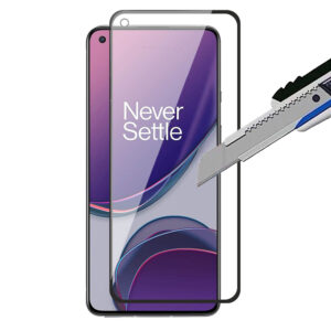 Folie COMANDO Ultra Thin Proof compatibila cu OnePlus 8T, Rezistenta ridicata la socuri, Acoperire completa a ecranului, Lipici adeziv pe intreaga suprafata, 0,3 mm, Cadru negru - 2