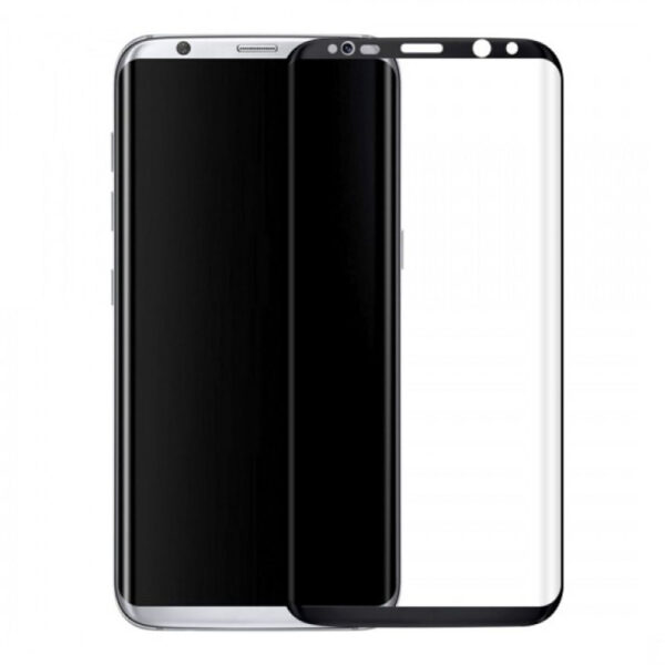 Folie COMANDO Ultra Thin Proof compatibila cu Samsung Galaxy S8, Rezistenta ridicata la socuri, Acoperire completa a ecranului, Lipici adeziv pe intreaga suprafata, 0,3 mm, Cadru negru