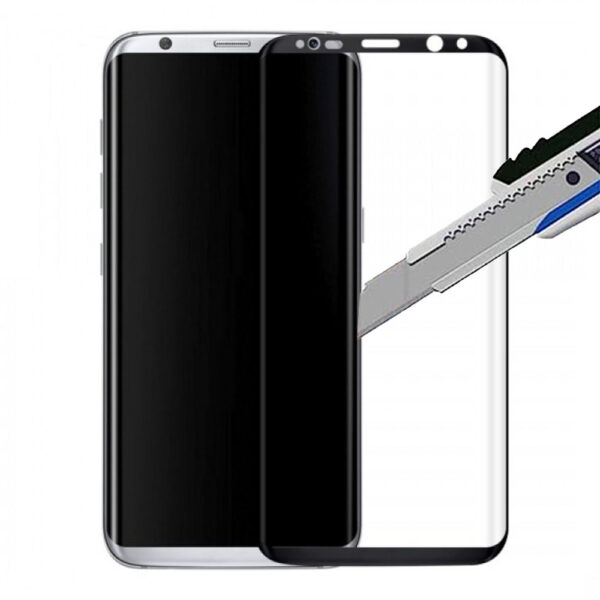 Folie COMANDO Ultra Thin Proof compatibila cu Samsung Galaxy S8, Rezistenta ridicata la socuri, Acoperire completa a ecranului, Lipici adeziv pe intreaga suprafata, 0,3 mm, Cadru negru - 2