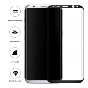 Folie COMANDO Ultra Thin Proof compatibila cu Samsung Galaxy S8, Rezistenta ridicata la socuri, Acoperire completa a ecranului, Lipici adeziv pe intreaga suprafata, 0,3 mm, Cadru negru - 3