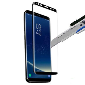 Folie COMANDO Ultra Thin Proof compatibila cu Samsung Galaxy S8 Plus, Rezistenta ridicata la socuri, Acoperire completa a ecranului, Lipici adeziv pe intreaga suprafata, 0,3 mm, Cadru negru - 2