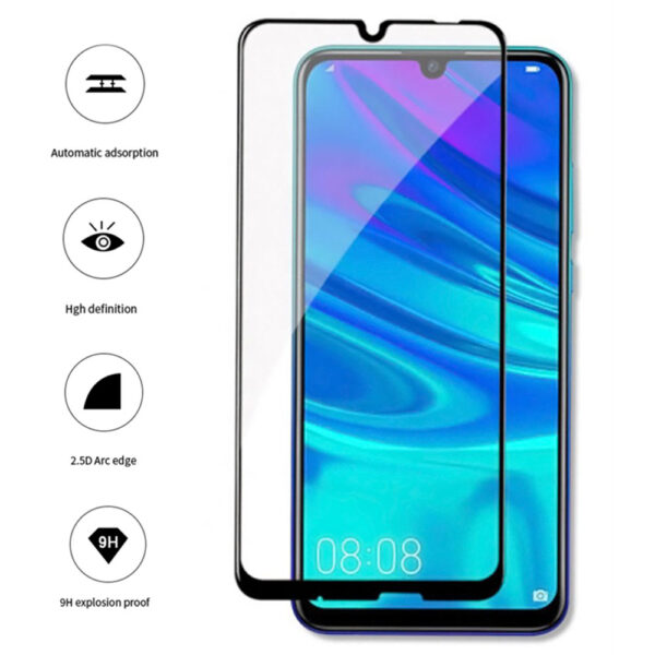 Folie COMANDO Ultra Thin Proof compatibila cu Huawei P Smart S, Rezistenta ridicata la socuri, Acoperire completa a ecranului, Lipici adeziv pe intreaga suprafata, 0,3 mm, Cadru negru - 3