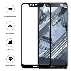 Folie COMANDO Ultra Thin Proof compatibila cu Nokia 5.1 Plus, Rezistenta ridicata la socuri, Acoperire completa a ecranului, Lipici adeziv pe intreaga suprafata, 0,3 mm, Cadru negru - 3