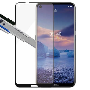 Folie COMANDO Ultra Thin Proof compatibila cu Nokia 3.4, Rezistenta ridicata la socuri, Acoperire completa a ecranului, Lipici adeziv pe intreaga suprafata, 0,3 mm, Cadru negru - 2