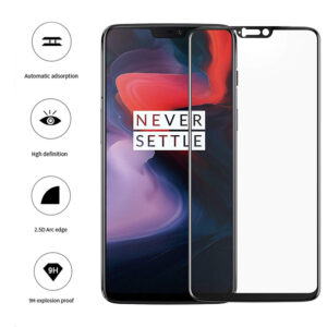 Folie COMANDO Ultra Thin Proof compatibila cu OnePlus 6, Rezistenta ridicata la socuri, Acoperire completa a ecranului, Lipici adeziv pe intreaga suprafata, 0,3 mm, Cadru negru - 3