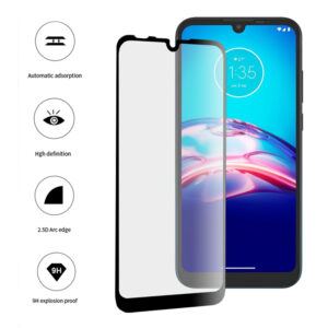 Folie COMANDO Ultra Thin Proof compatibila cu Motorola Moto E6 Plus, Rezistenta ridicata la socuri, Acoperire completa a ecranului, Lipici adeziv pe intreaga suprafata, 0,3 mm, Cadru negru - 3