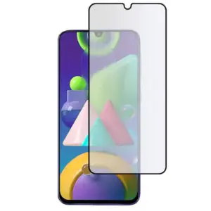 Folie COMANDO Ultra Thin Proof compatibila cu Samsung Galaxy M21, Rezistenta ridicata la socuri, Acoperire completa a ecranului, Lipici adeziv pe intreaga suprafata, 0,3 mm, Cadru negru