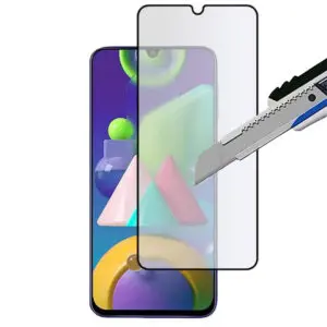 Folie COMANDO Ultra Thin Proof compatibila cu Samsung Galaxy M21, Rezistenta ridicata la socuri, Acoperire completa a ecranului, Lipici adeziv pe intreaga suprafata, 0,3 mm, Cadru negru - 2