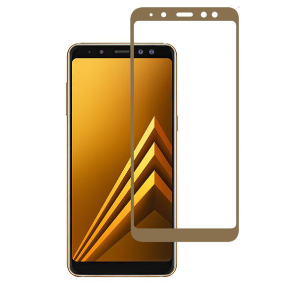 Folie COMANDO Ultra Thin Proof compatibila cu Samsung Galaxy A8 Plus (2018), Rezistenta ridicata la socuri, Acoperire completa a ecranului, Lipici adeziv pe intreaga suprafata, 0,3 mm, Cadru negru