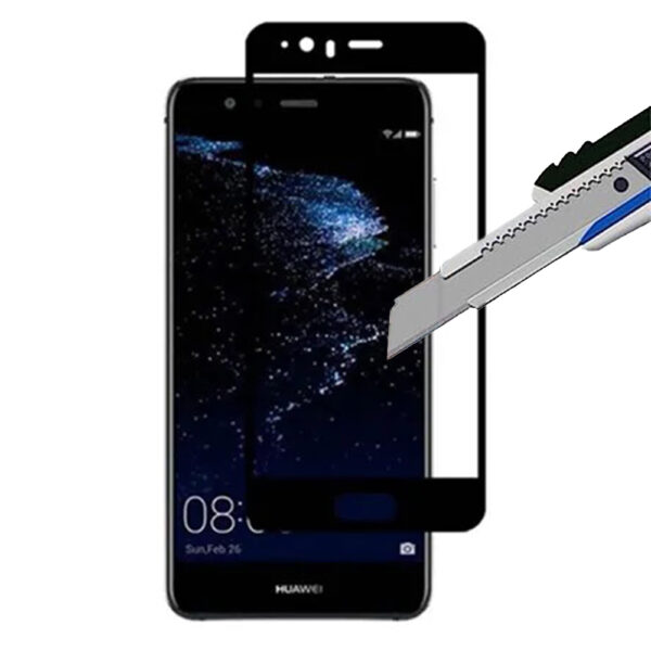 Folie COMANDO Ultra Thin Proof compatibila cu Huawei P10, Rezistenta ridicata la socuri, Acoperire completa a ecranului, Lipici adeziv pe intreaga suprafata, 0,3 mm, Cadru negru - 2