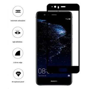 Folie COMANDO Ultra Thin Proof compatibila cu Huawei P10, Rezistenta ridicata la socuri, Acoperire completa a ecranului, Lipici adeziv pe intreaga suprafata, 0,3 mm, Cadru negru - 3