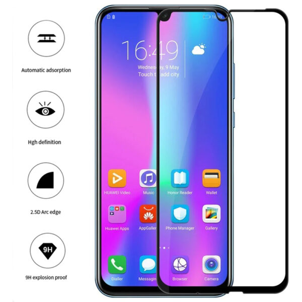 Folie COMANDO Ultra Thin Proof compatibila cu Huawei P Smart (2019), Rezistenta ridicata la socuri, Acoperire completa a ecranului, Lipici adeziv pe intreaga suprafata, 0,3 mm, Cadru negru - 3