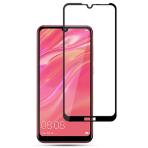 Folie COMANDO Ultra Thin Proof compatibila cu Huawei Y7 (2019), Rezistenta ridicata la socuri, Acoperire completa a ecranului, Lipici adeziv pe intreaga suprafata, 0,3 mm, Cadru negru