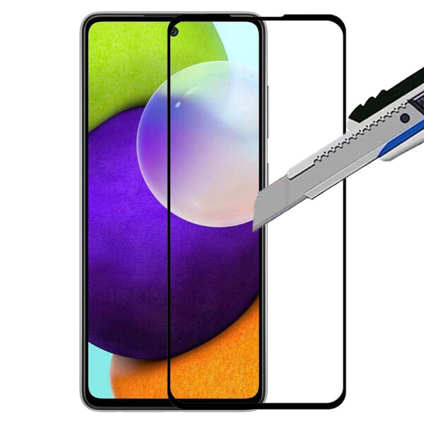 Folie COMANDO Ultra Thin Proof compatibila cu Samsung Galaxy A52 5G, Rezistenta ridicata la socuri, Acoperire completa a ecranului, Lipici adeziv pe intreaga suprafata, 0,3 mm, Cadru negru - 2