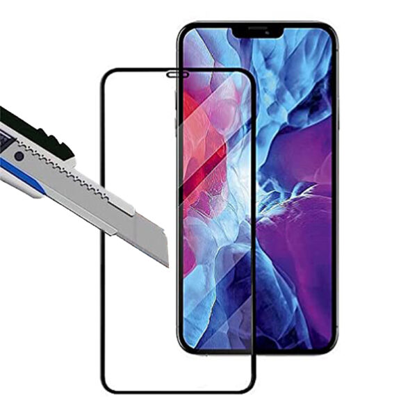 Folie COMANDO Ultra Thin Proof compatibila cu Apple iPhone 13 Pro Max, Rezistenta ridicata la socuri, Acoperire completa a ecranului, Lipici adeziv pe intreaga suprafata, 0,3 mm, Cadru negru - 2