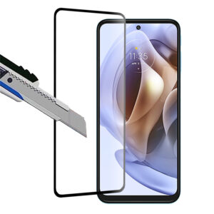 Folie COMANDO Ultra Thin Proof compatibila cu Motorola Moto G71 5G, Rezistenta ridicata la socuri, Acoperire completa a ecranului, Lipici adeziv pe intreaga suprafata, 0,3 mm, Cadru negru - 2