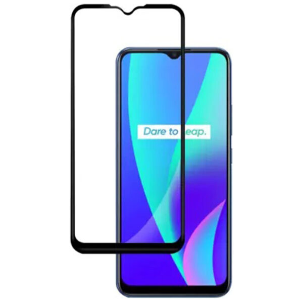 Folie COMANDO Ultra Thin Proof compatibila cu Realme C21Y, Rezistenta ridicata la socuri, Acoperire completa a ecranului, Lipici adeziv pe intreaga suprafata, 0,3 mm, Cadru negru