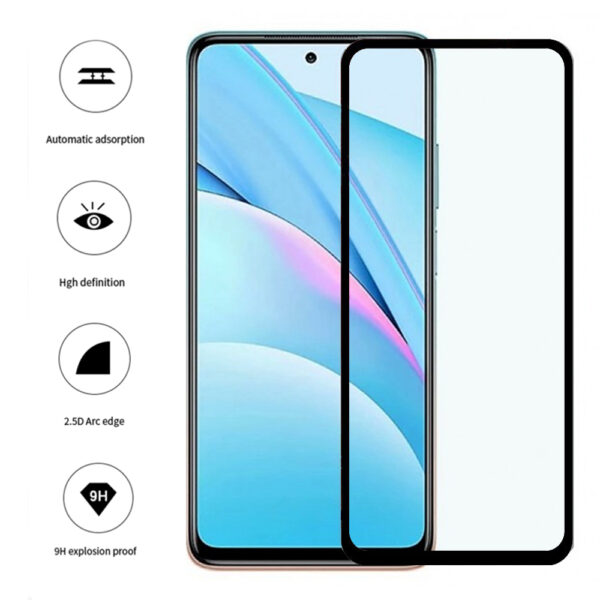 Folie COMANDO Ultra Thin Proof compatibila cu Xiaomi 11T, Rezistenta ridicata la socuri, Acoperire completa a ecranului, Lipici adeziv pe intreaga suprafata, 0,3 mm, Cadru negru - 3