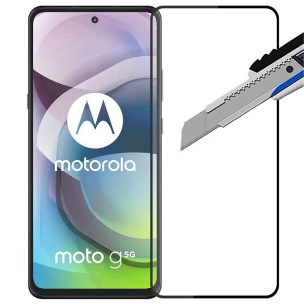 Folie COMANDO Ultra Thin Proof compatibila cu Motorola Moto G22, Rezistenta ridicata la socuri, Acoperire completa a ecranului, Lipici adeziv pe intreaga suprafata, 0,3 mm, Cadru negru - 2