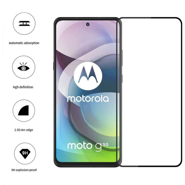 Folie COMANDO Ultra Thin Proof compatibila cu Motorola Moto G22, Rezistenta ridicata la socuri, Acoperire completa a ecranului, Lipici adeziv pe intreaga suprafata, 0,3 mm, Cadru negru - 3