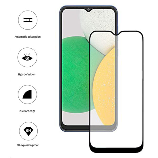 Folie COMANDO Ultra Thin Proof compatibila cu Samsung Galaxy A03 Core, Rezistenta ridicata la socuri, Acoperire completa a ecranului, Lipici adeziv pe intreaga suprafata, 0,3 mm, Cadru negru - 3