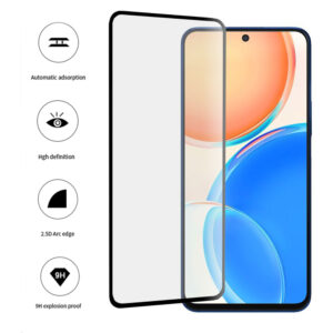 Folie COMANDO Ultra Thin Proof compatibila cu Honor X8, Rezistenta ridicata la socuri, Acoperire completa a ecranului, Lipici adeziv pe intreaga suprafata, 0,3 mm, Cadru negru - 3