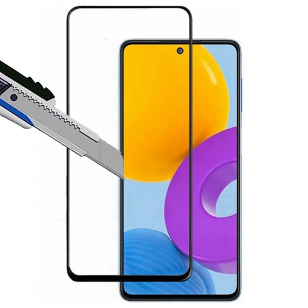 Folie COMANDO Ultra Thin Proof compatibila cu Samsung Galaxy M53, Rezistenta ridicata la socuri, Acoperire completa a ecranului, Lipici adeziv pe intreaga suprafata, 0,3 mm, Cadru negru - 2